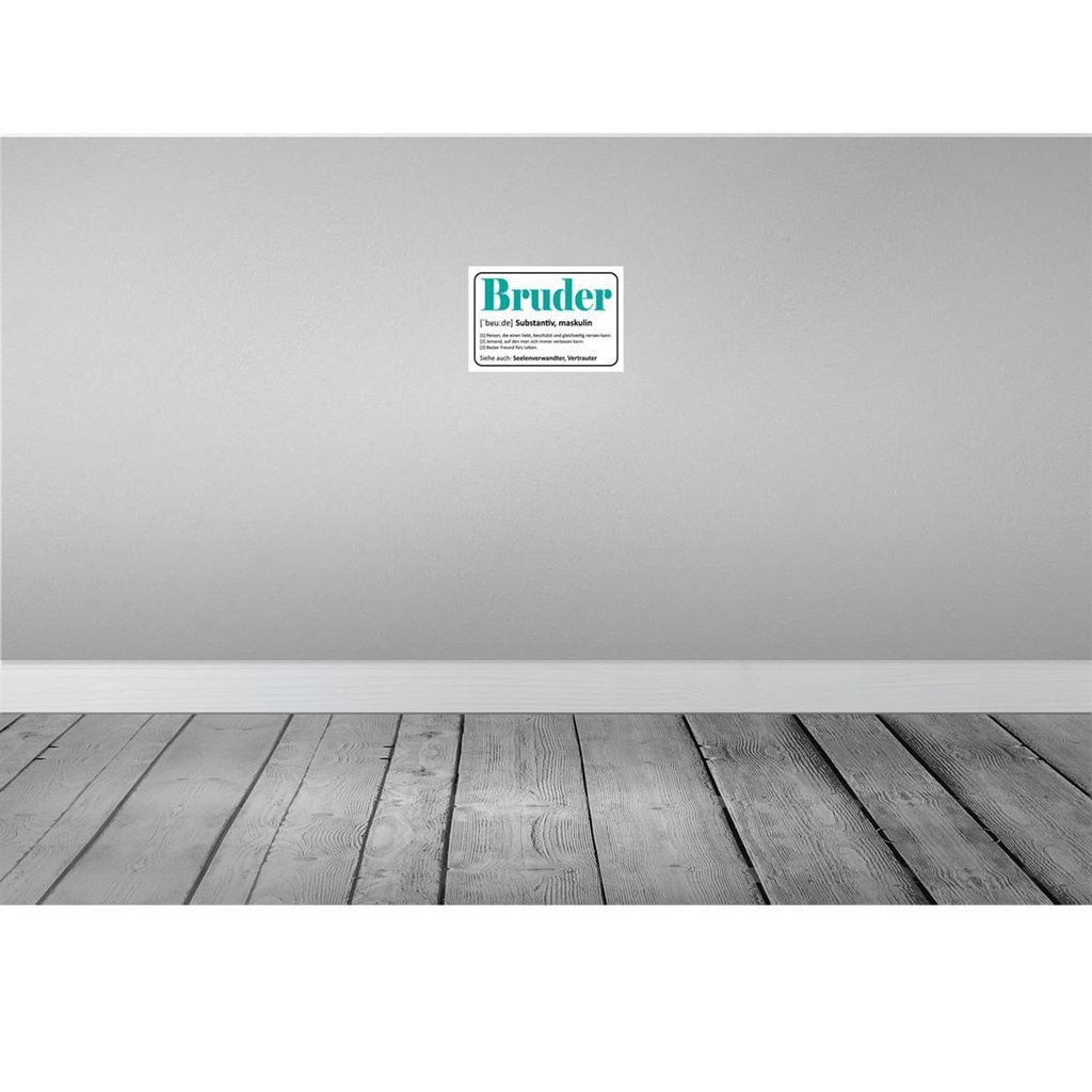 [LA-114438-2030] Blechschild 20x30 cm Bruder Person die einen liebt Familie Freunde Bild 2