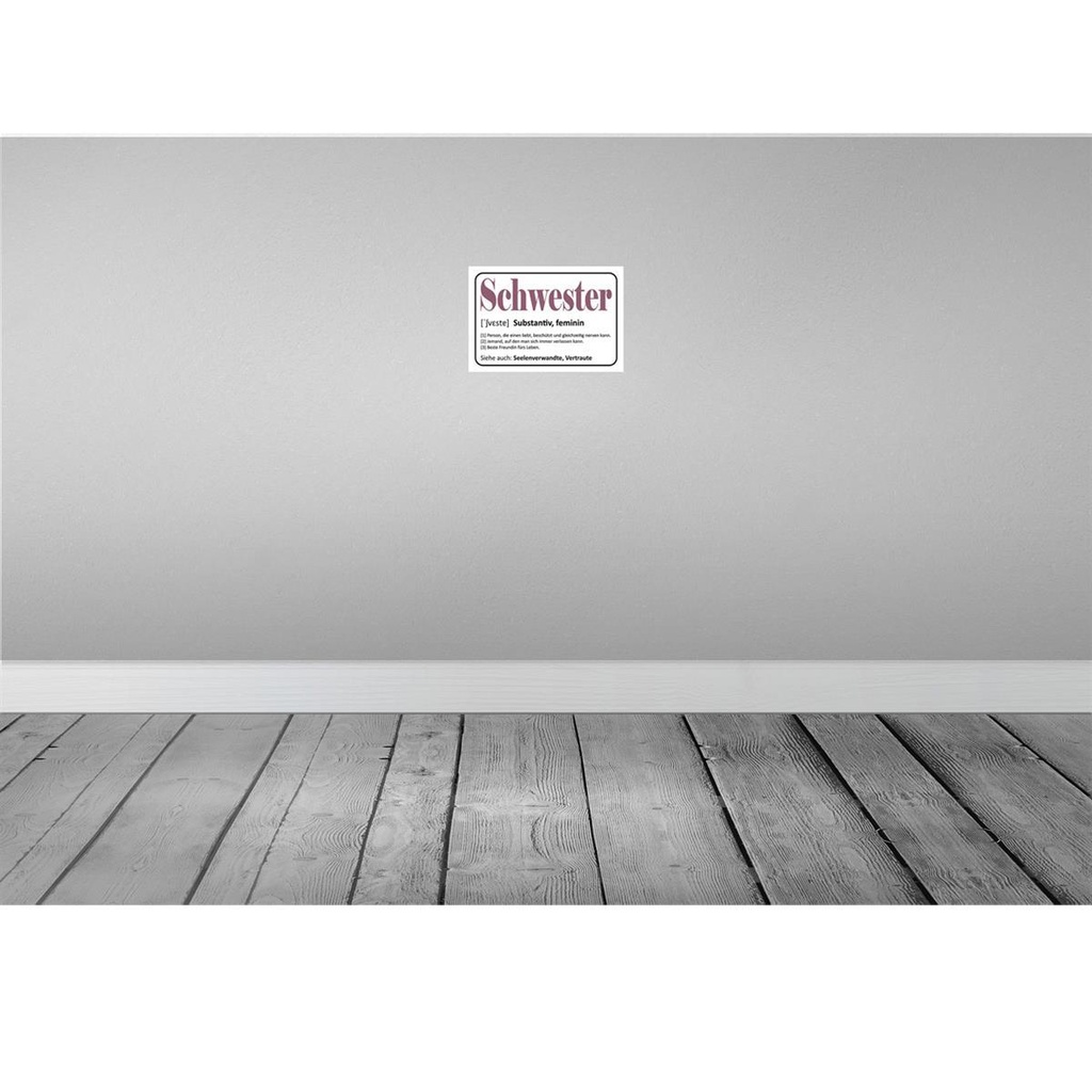 [LA-114439-2030] Blechschild 20x30 cm Schwester Person die einen liebt Spruch Zitat Bild 2