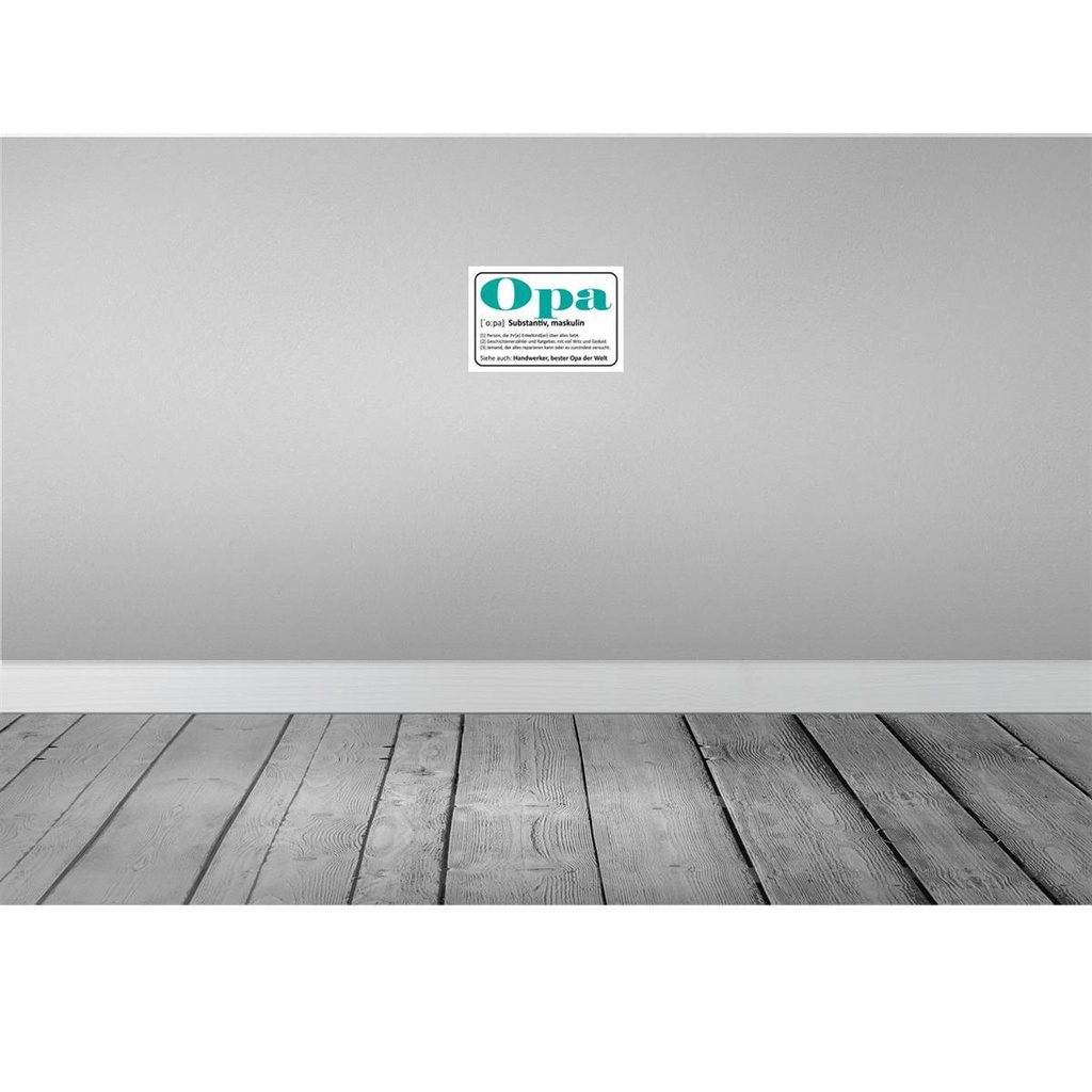 [LA-114444-2030] Blechschild 20x30 cm Opa Handwerker bester Welt Oma Spruch Zitat Bild 2