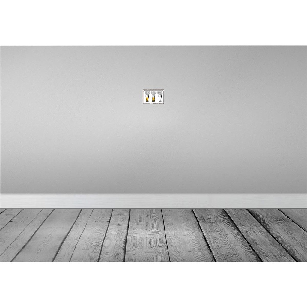 [LA-114450-1812] Blechschild 12x18 cm Bier Optimist Pessimist Realist Spruch Zitat Bild 2