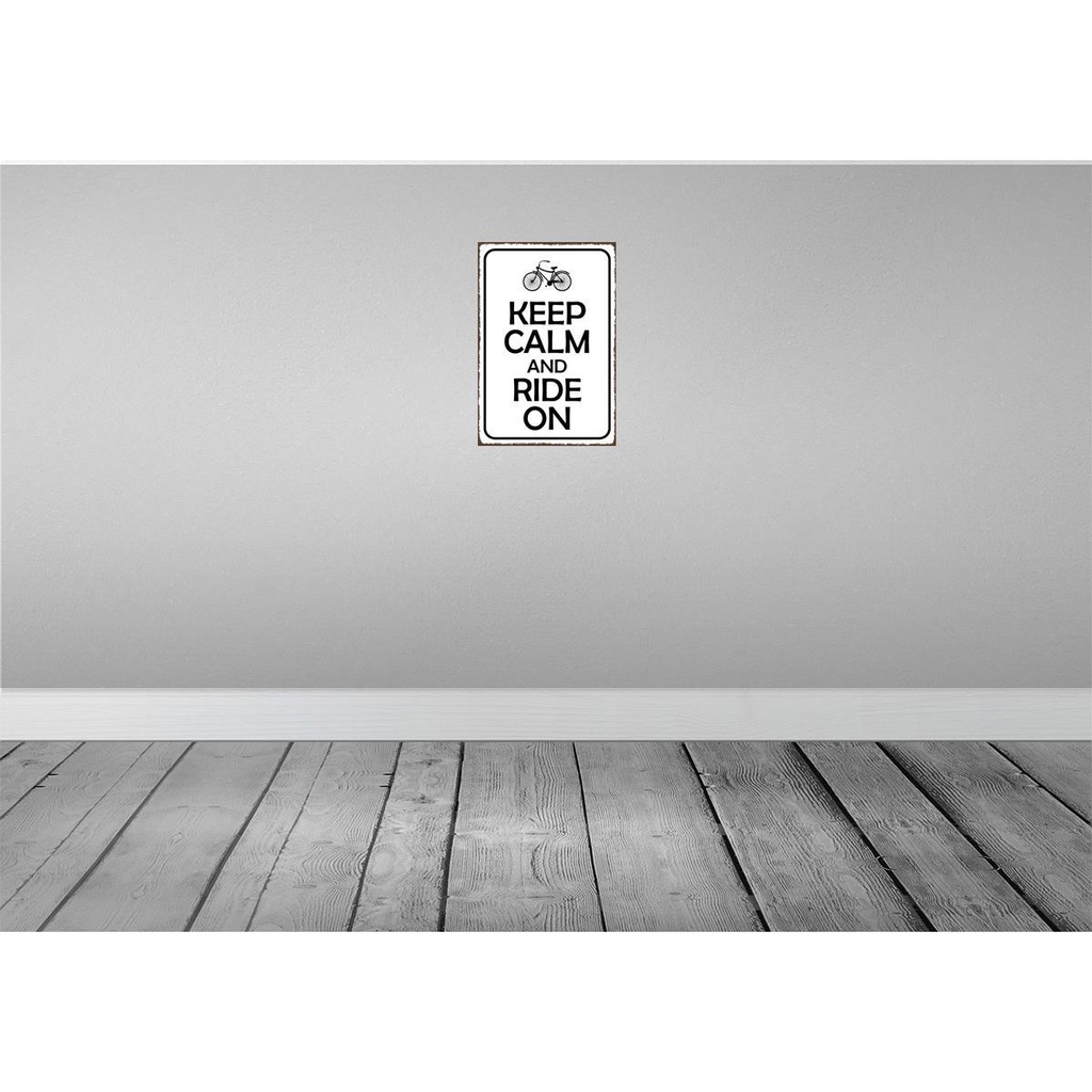 [LA-114453-2030] Blechschild 30x20 cm Keep Calm and Ride on Yoga Bild 2
