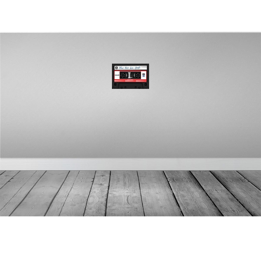 [LA-114461-2030] Blechschild 20x30 cm Ohne Bass kein Spaß Dekoration Spruch Zitat Bild 2
