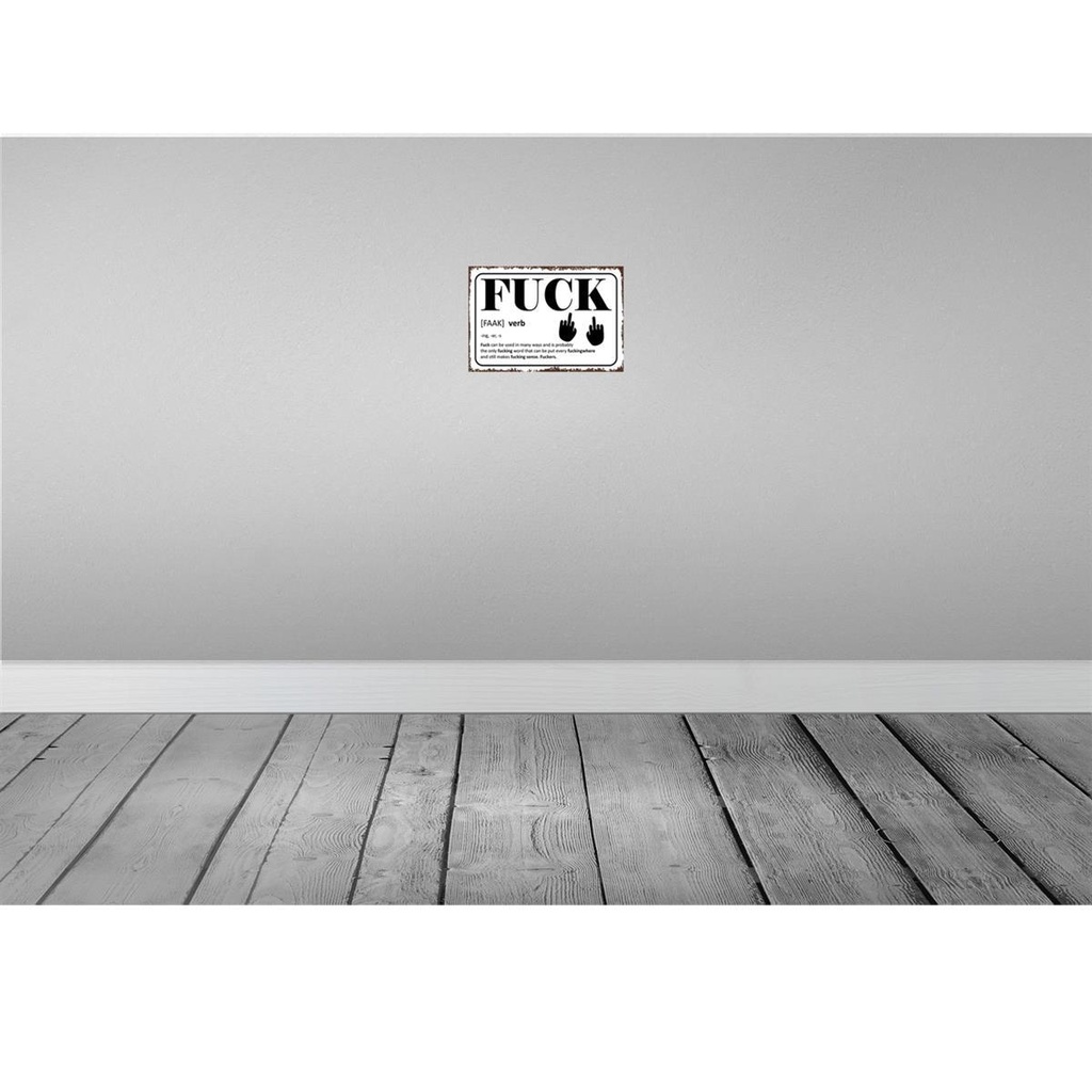 [LA-114464-H] Holzschild 20x30 cm FUCK Verb can be used in many Dekoration Bild 2