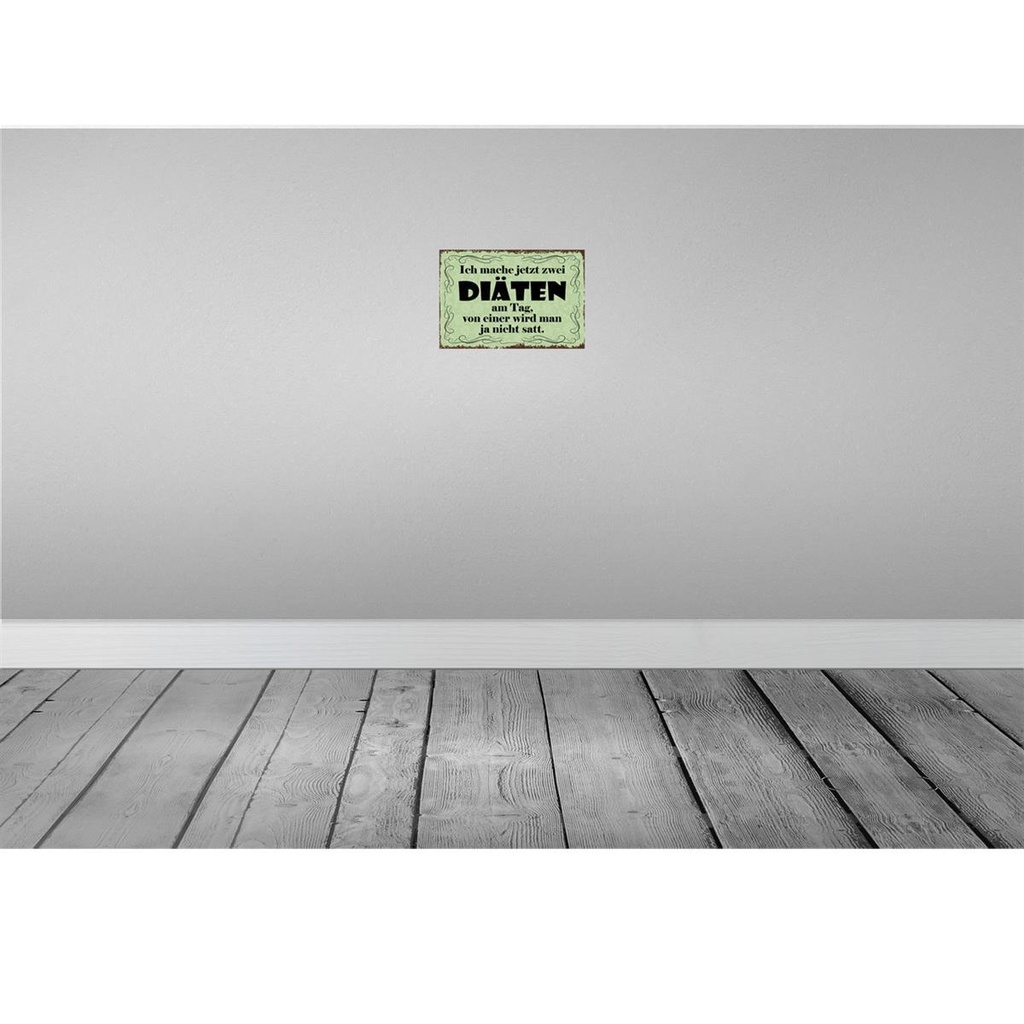 [LA-114469-H] Holzschild 20x30 cm ich mache jetzt zwei Diäten Dekoration Bild 2
