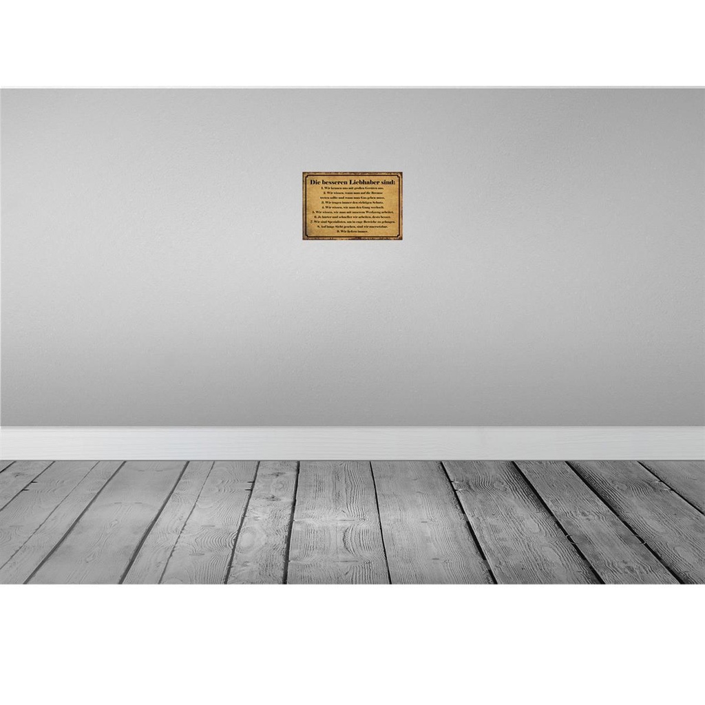 [LA-114482-2030] Blechschild 20x30 cm die besseren Liebhaber sind Dekoration Spruch Zitat Bild 2