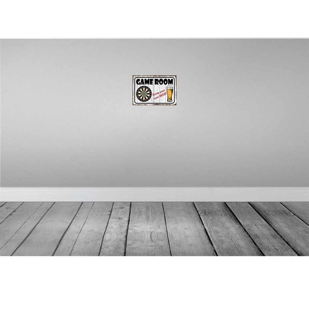 [LA-114511-2030] Blechschild 20x30 cm Dart game room bring your Beer Essen Trinken Bild 2