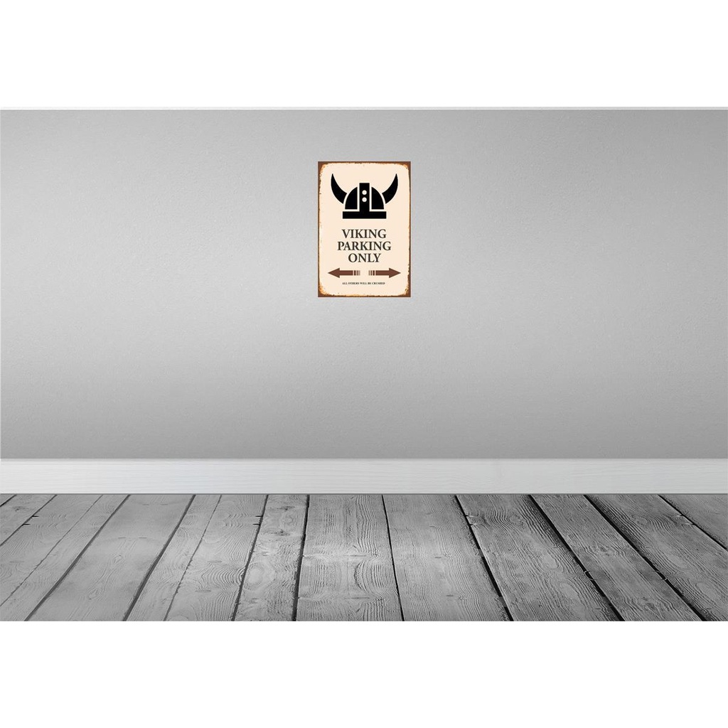 [LA-114515-H] Holzschild 30x20 cm Viking Parking only all others Parkplatzschild Bild 2