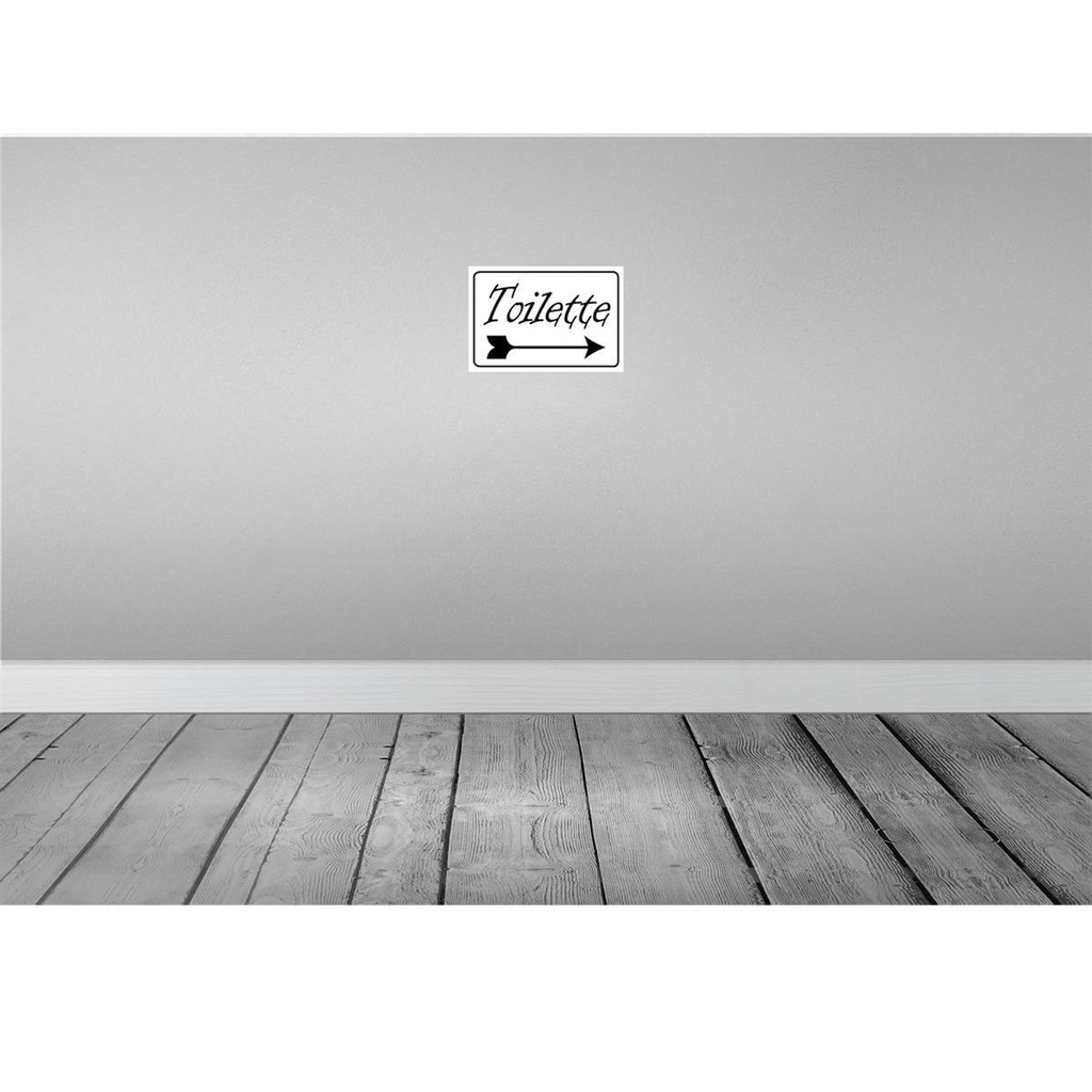 [LA-114537-H] Holzschild 20x30 cm Toilette Pfeil rechts Warnschild Hinweisschild Bild 2