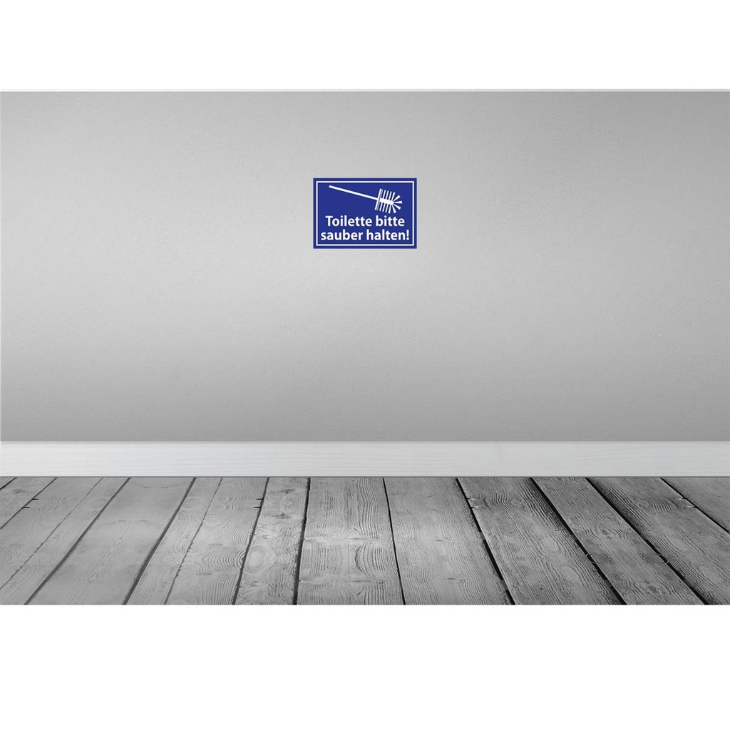 [LA-114547-2030] Blechschild 20x30 cm Toilette bitte sauber halten Warnschild Hinweisschild Sicherheit Vorsicht Bild 2