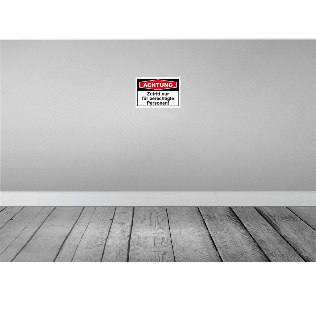 [LA-114555-2030] Blechschild 20x30 cm Achtung Zutritt nur berechtigte Spruch Zitat Bild 2