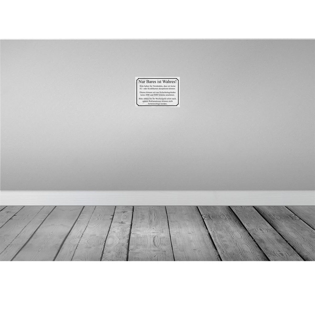 [LA-114563-H] Holzschild 20x30 cm Nur Bares ist Wahres Dekoration Bild 2