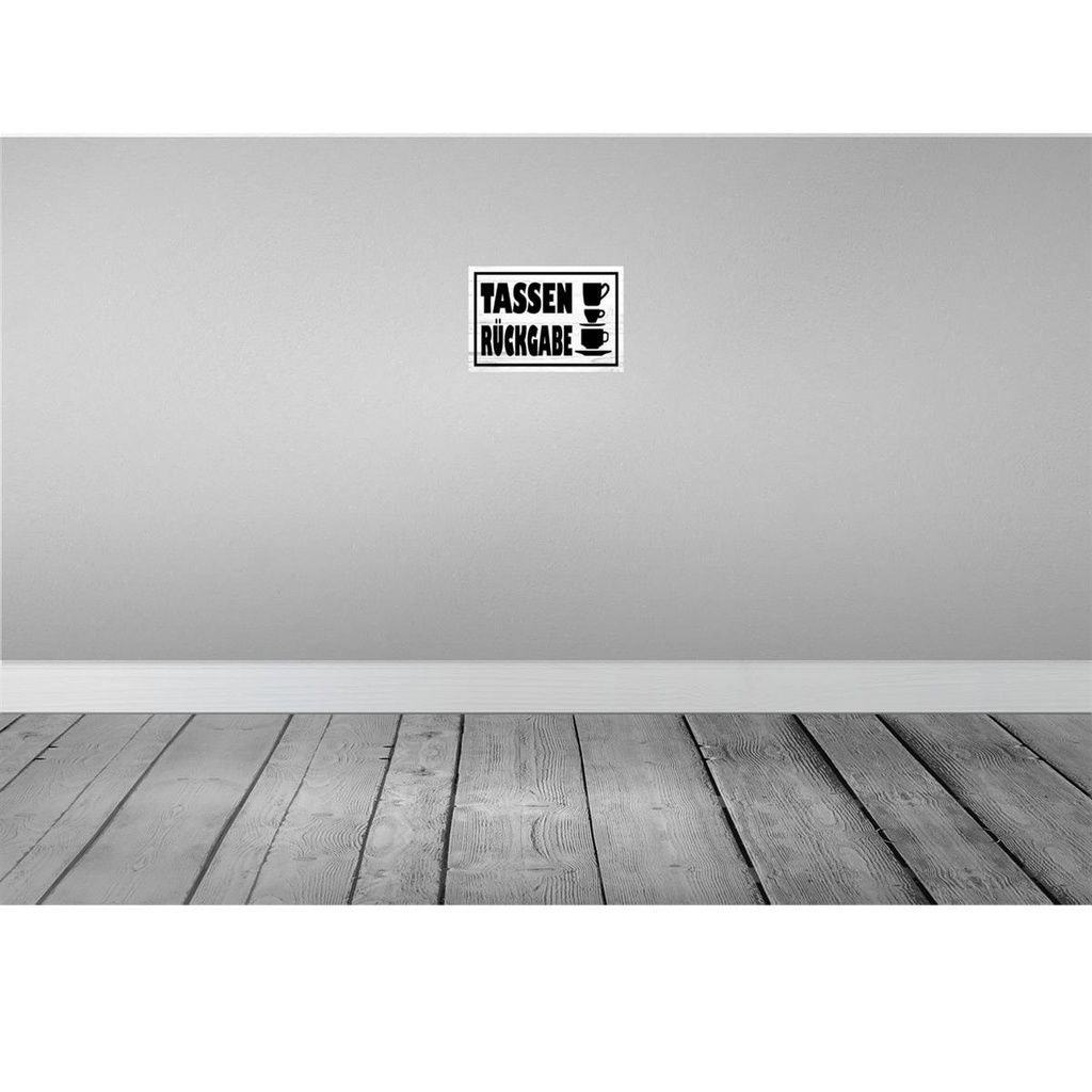 [LA-114574-2030] Blechschild 20x30 cm Tassen Rückgabe Essen Trinken Bild 2