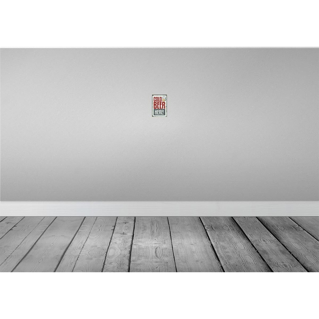 [LA-114579-1812] Blechschild 18x12 cm Alkohol Cold beer here Bier Essen Trinken Bar Club Bild 2