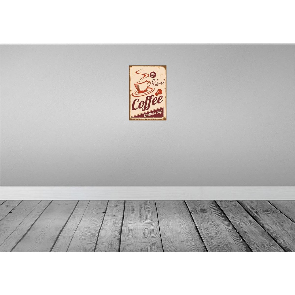 [LA-114580-2030] Blechschild 30x20 cm Coffee Endless cup Kaffee Essen Trinken Bild 2