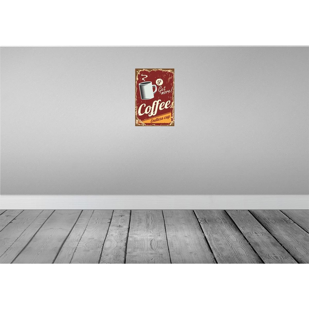 [LA-114593-2030] Blechschild 30x20 cm Kaffee Coffee endless cup Essen Trinken Bild 2