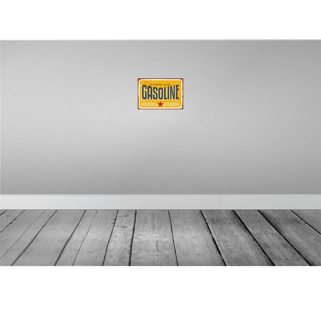[LA-114599-2030] Blechschild 20x30 cm Premum Gasoline Tankstelle Benzin Warnschild Hinweisschild Sicherheit Vorsicht Bild 2