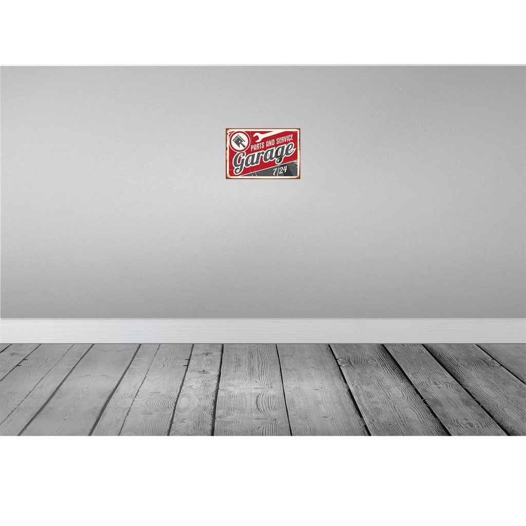 [LA-114601-H] Holzschild 20x30 cm Garage parts service Auto Teile Werkstatt Bild 2