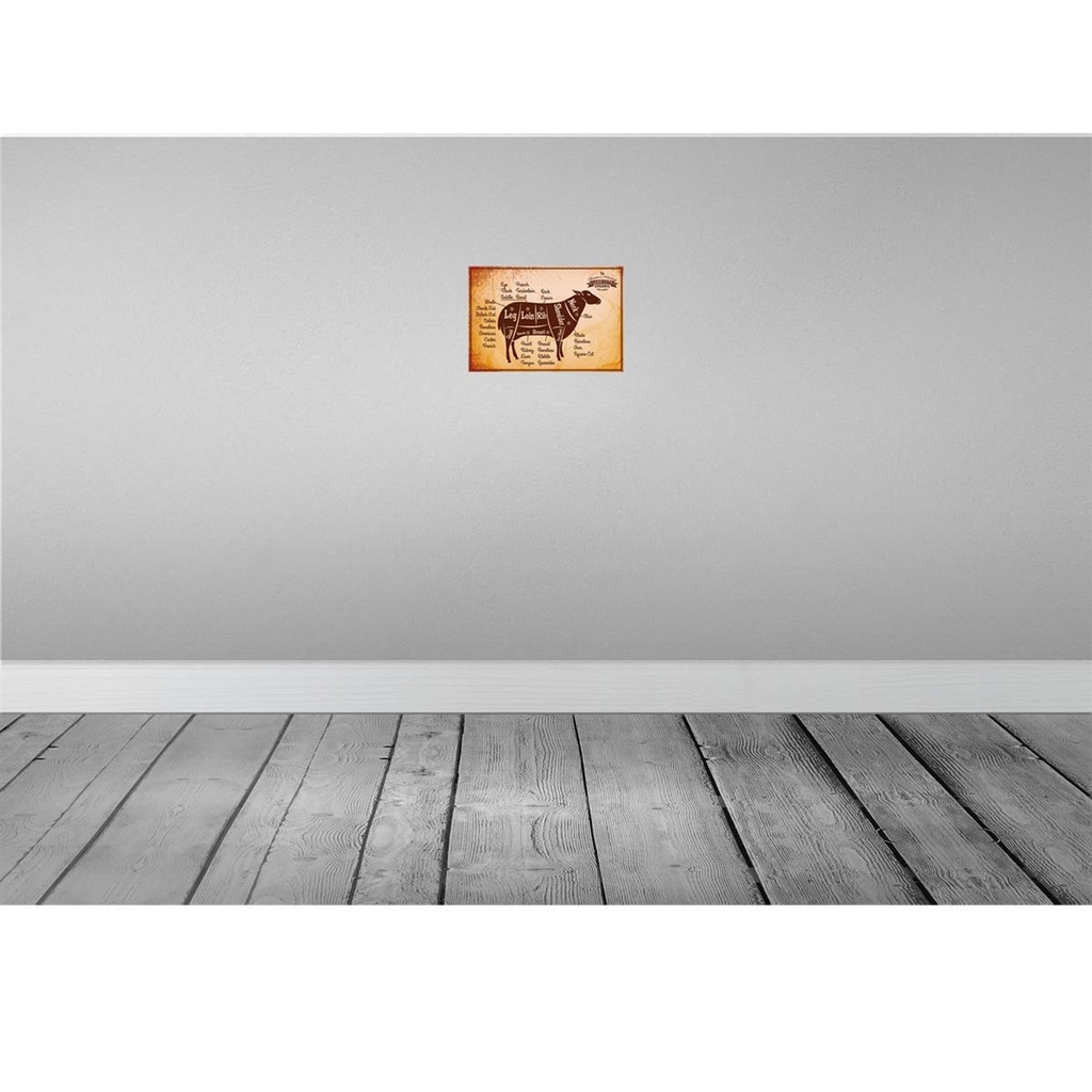 [LA-114612-2030] Blechschild 20x30 cm Lamm Lamb cuts Organic Metzgerei Hofladen Marktstand Laden Bild 2