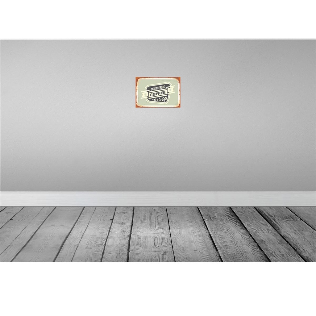 [LA-114615-2030] Blechschild 20x30 cm Kaffee extra strong Coffee Essen Trinken Bild 2