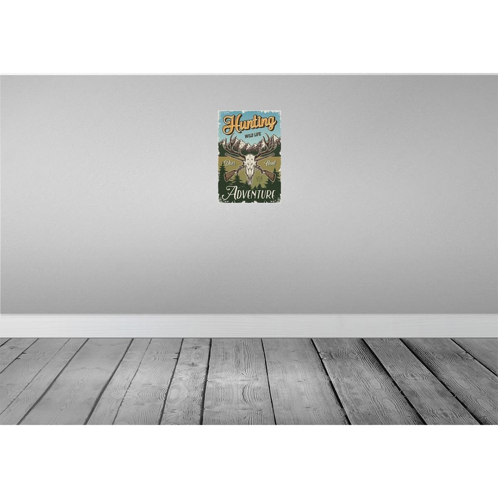 [LA-114653-H] Holzschild 30x20 cm Jagd Hunting wild life adventure Spruch Zitat Bild 2