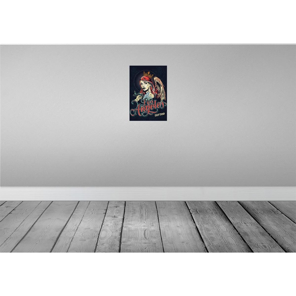 [LA-114681-H] Holzschild 30x20 cm Pinup Tattoo Los Angeles Pin Up Bild 2