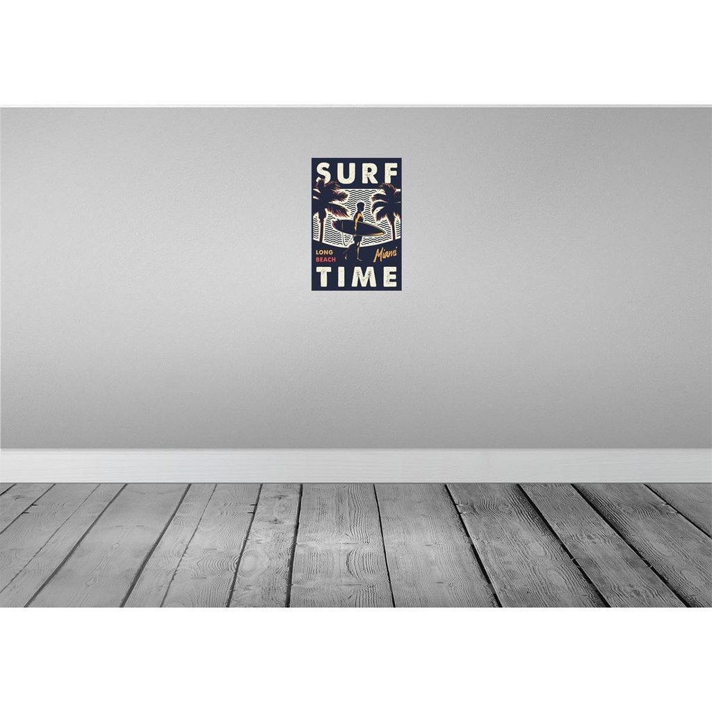 [LA-114689-H] Holzschild 30x20 cm Miami Surf time long beach Amerika USA Bild 2