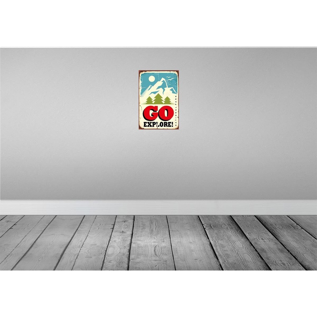 [LA-114693-H] Holzschild 30x20 cm National Park go explore Outdoor Camping Bild 2