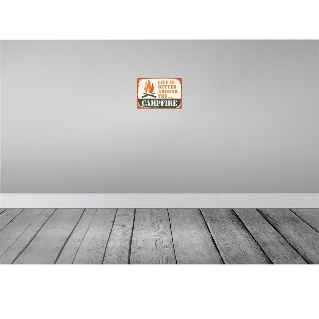 [LA-114711-H] Holzschild 20x30 cm Camping Campfire life is better Outdoor Bild 2