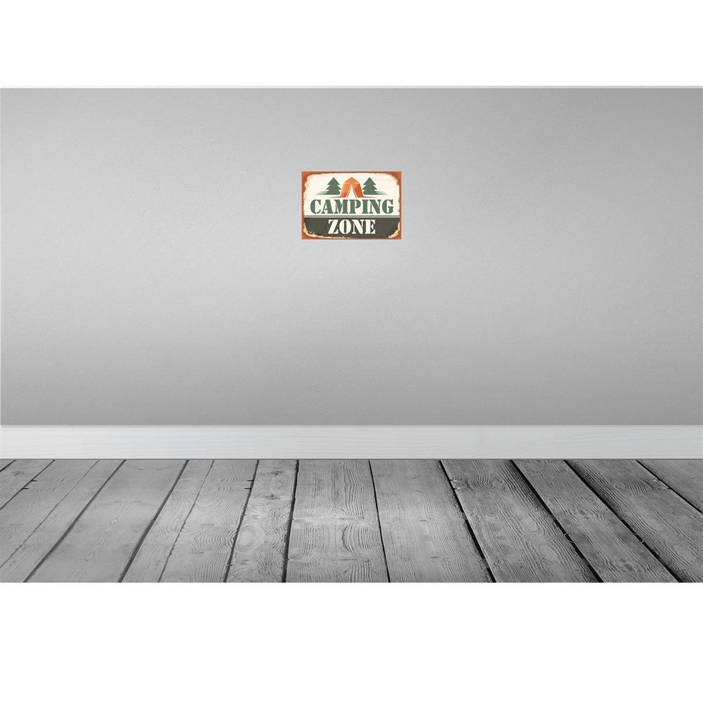 [LA-114712-2030] Blechschild 20x30 cm Camping Zone Outdoor Bild 2