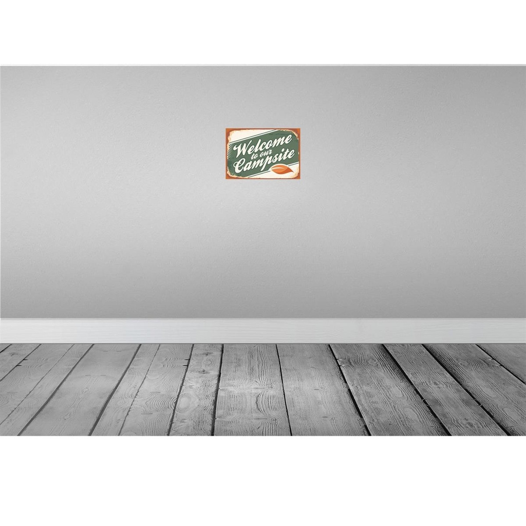 [LA-114714-2030] Blechschild 20x30 cm Camping welcome to our Campsite Outdoor Bild 2