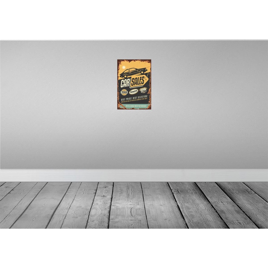 [LA-114728-H] Holzschild 30x20 cm Car Sales best price Auto Garage Werkstatt Bild 2
