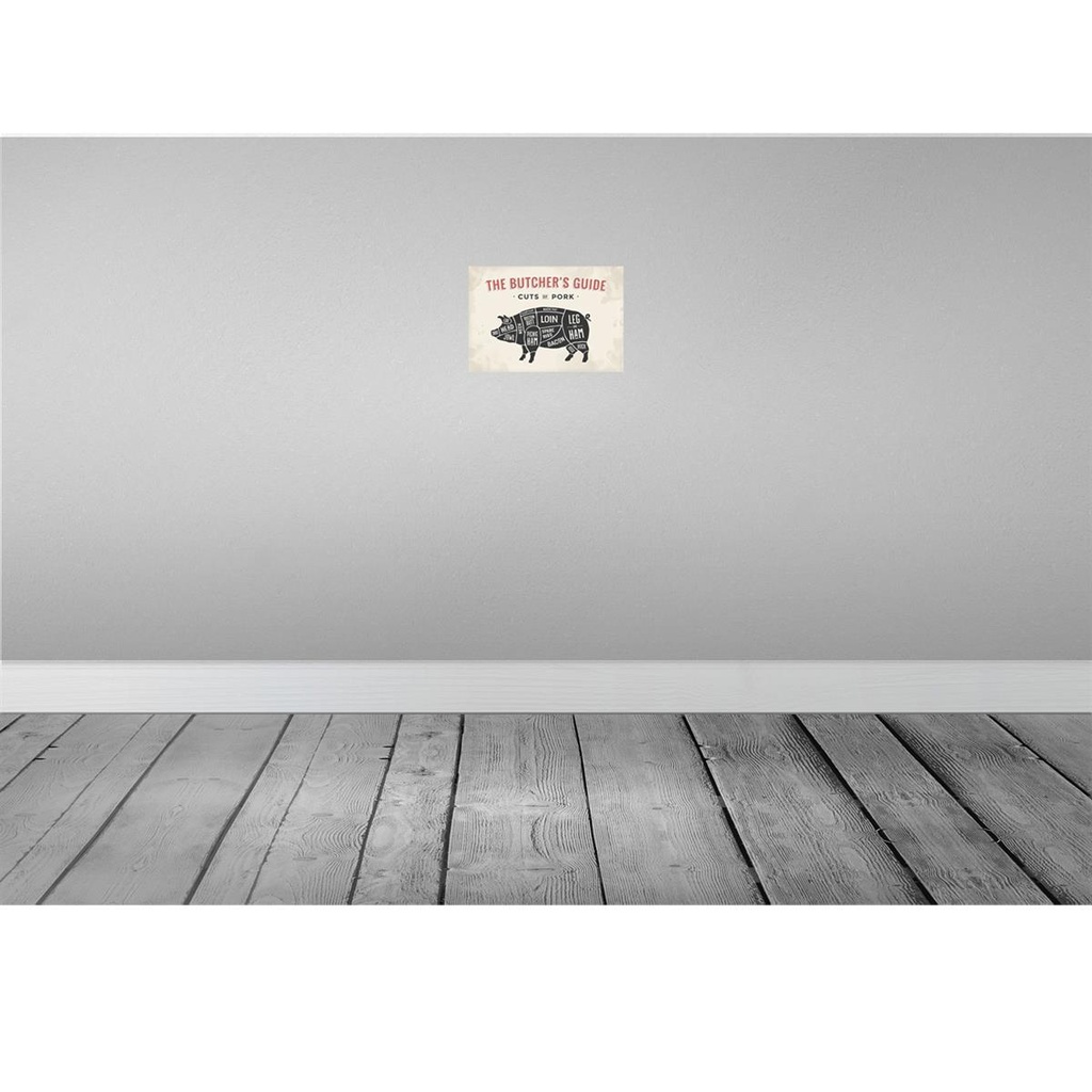 [LA-114730-2030] Blechschild 20x30 cm Schwein Pork cuts Metzgerei Fliesch Hofladen Marktstand Laden Bild 2