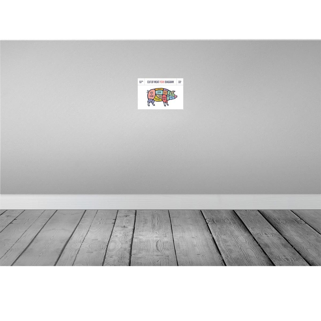 [LA-114754-H] Holzschild 20x30 cm Schwein Pork cuts Metzgerei Shop Hofladen Marktstand Laden Bild 2