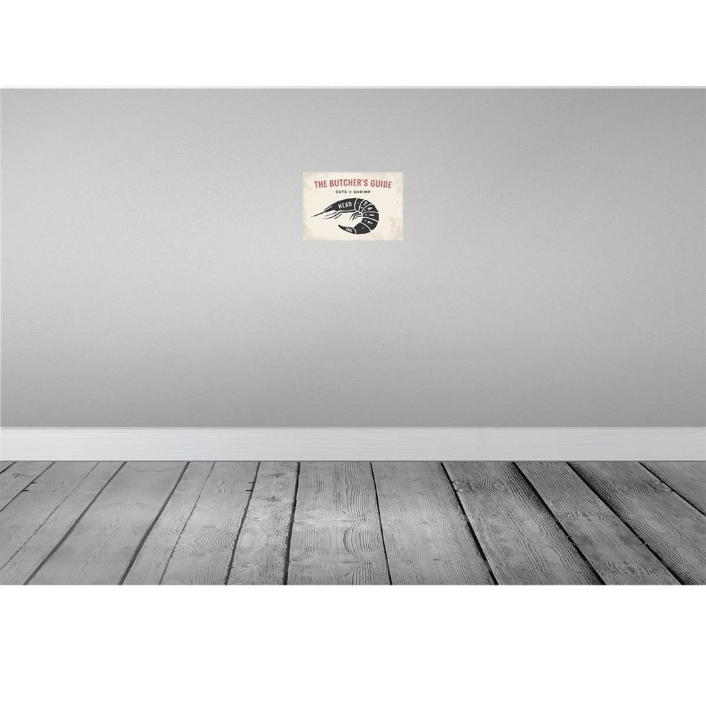 [LA-114756-H] Holzschild 20x30 cm Garnele cuts of shrimp Fisch Essen Trinken Bild 2