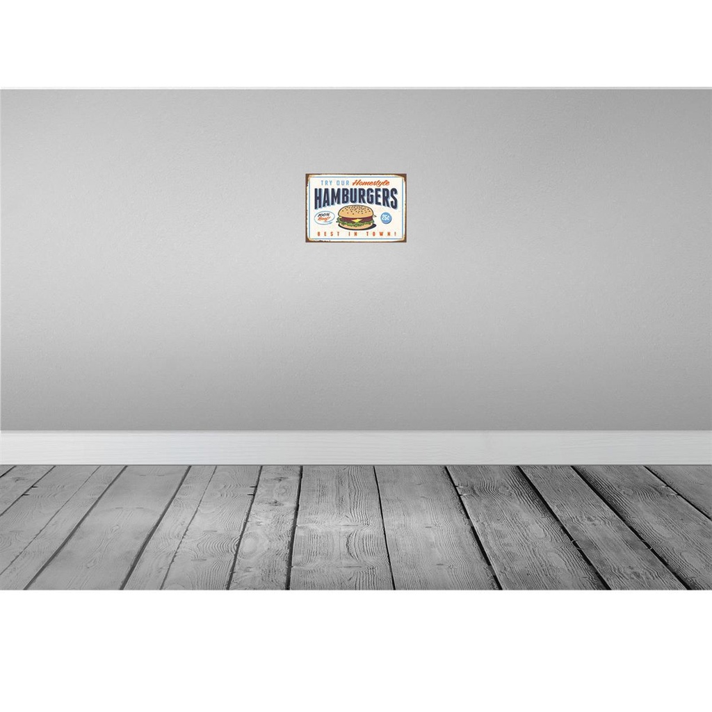 [LA-114768-H] Holzschild 20x30 cm hamburgers best in town Essen Trinken Bild 2