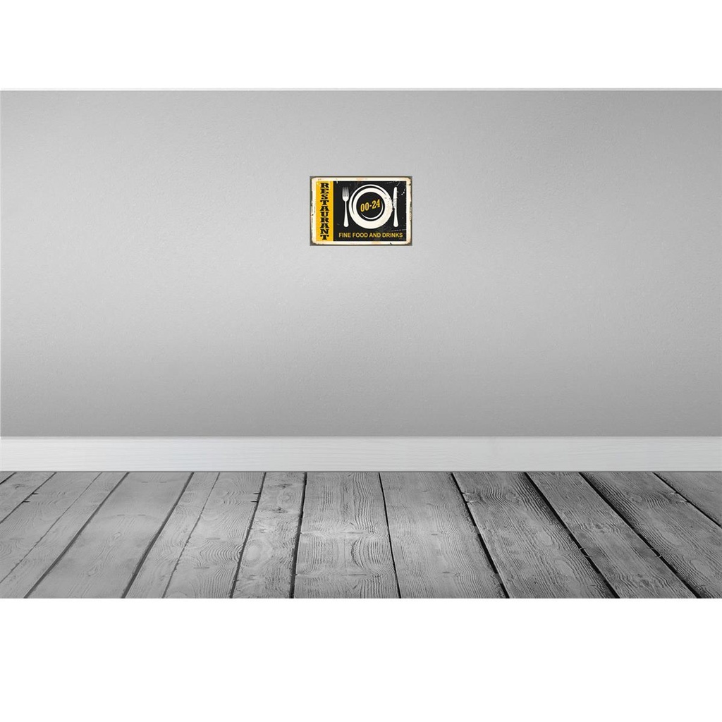 [LA-114783-H] Holzschild 20x30 cm Restaurant Essen Fine Food Drinks Trinken Bild 2
