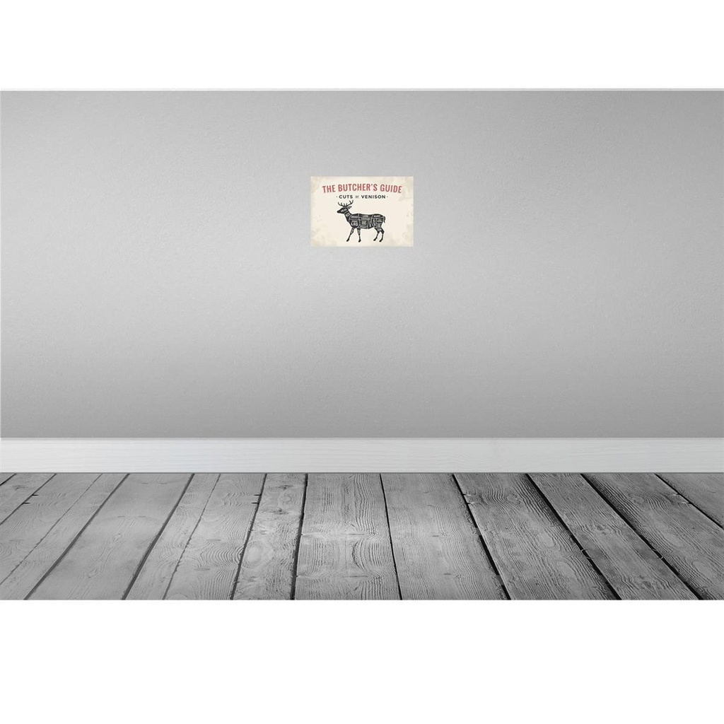 [LA-114784-2030] Blechschild 20x30 cm Reh cuts of Venison Metzgerei Dekoration Bild 2