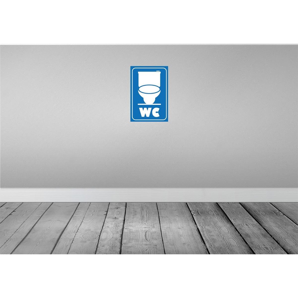[LA-114825-2030] Blechschild 30x20 cm WC Piktogramm Toilette Warnschild Hinweisschild Sicherheit Vorsicht Bild 2