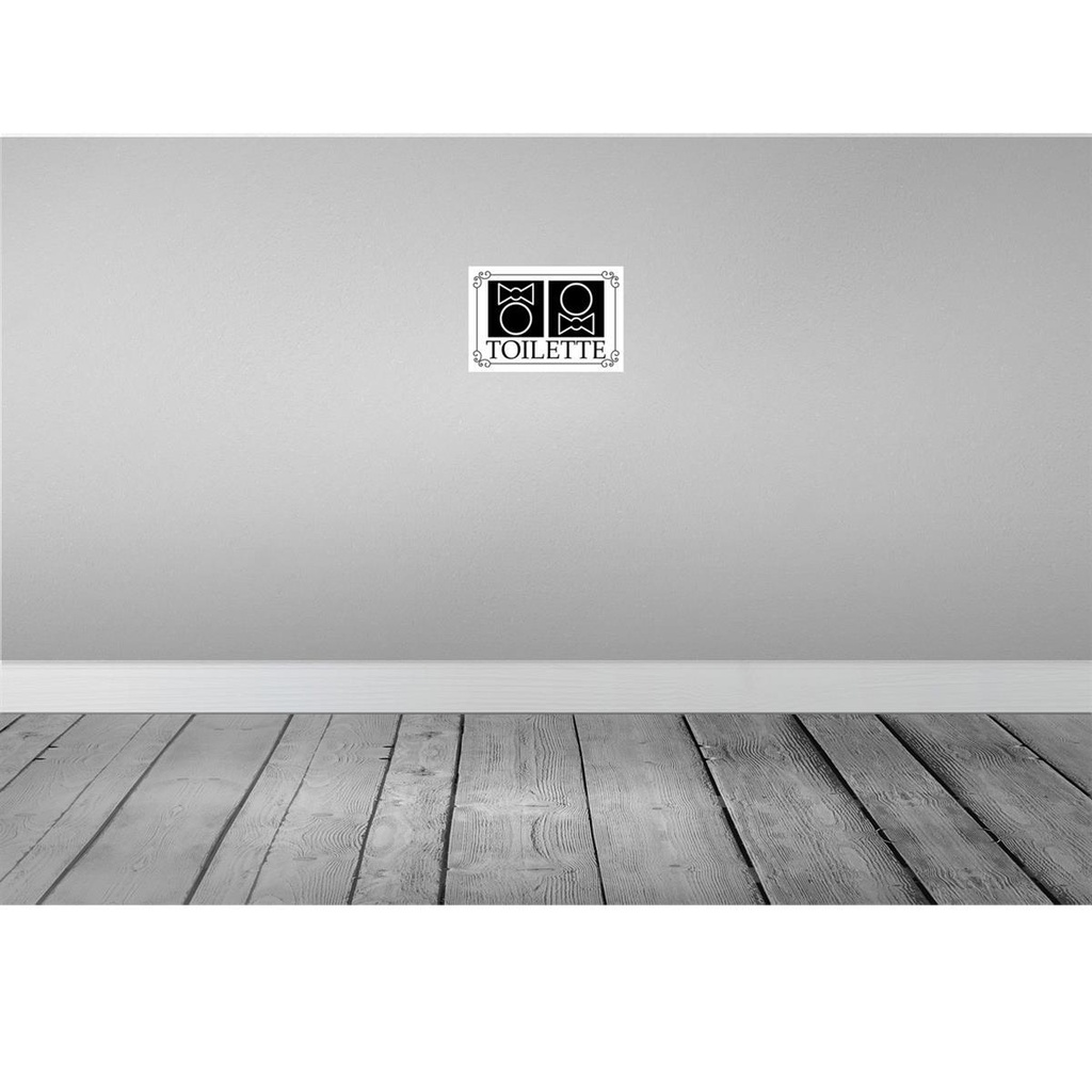 [LA-114832-2030] Blechschild 20x30 cm WC Piktogramm Toilette Warnschild Hinweisschild Sicherheit Vorsicht Bild 2