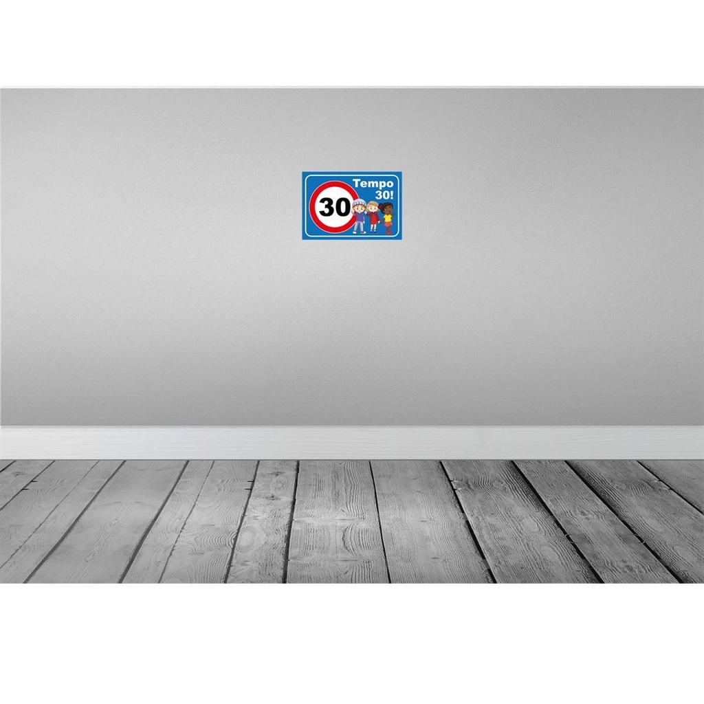 [LA-114838-H] Holzschild 20x30 cm Tempo 30 Kinder Straßenschild Bild 2