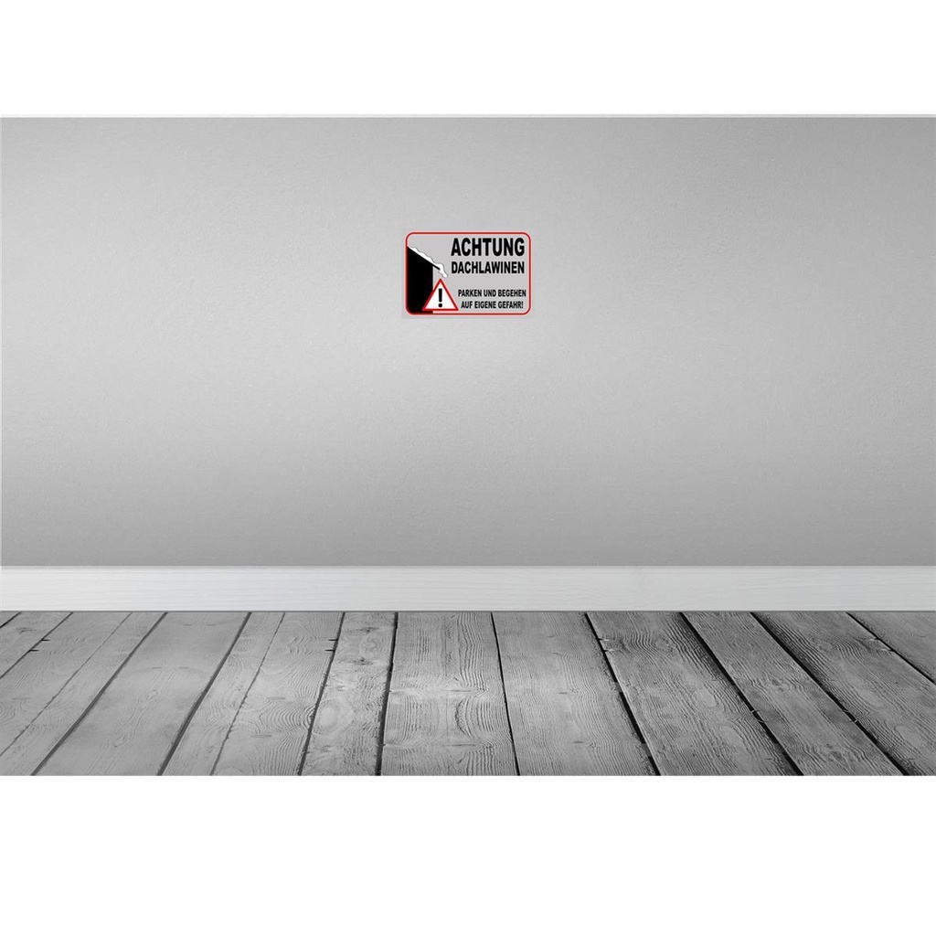 [LA-114841-H] Holzschild 20x30 cm Achtung Dachlawinen Gefahr Warnschild Hinweisschild Bild 2