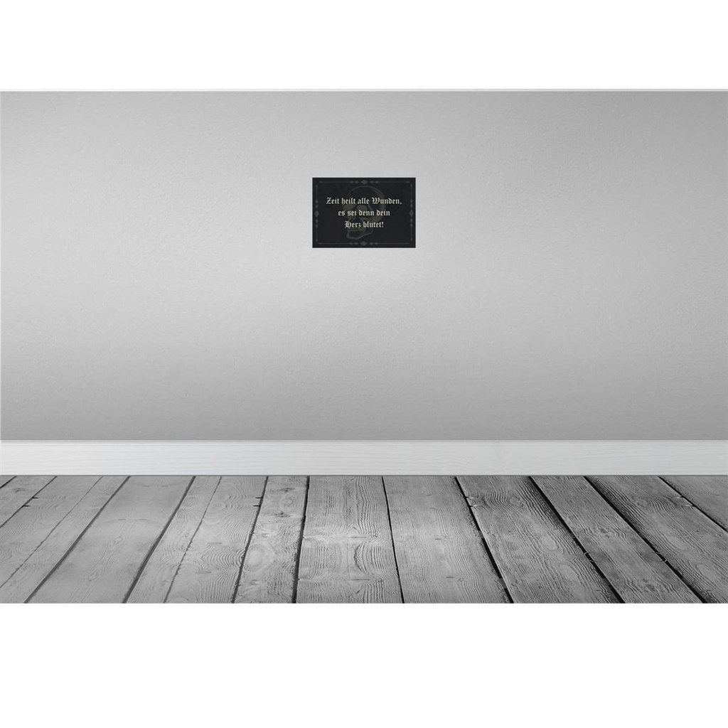 [LA-114857-2030] Blechschild 20x30 cm Zeit heilt alle Wunden es sei Dekoration Spruch Zitat Bild 2