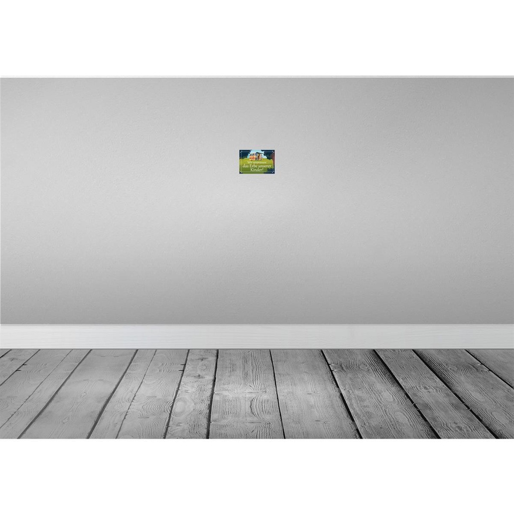 [LA-114896-1812] Blechschild 12x18 cm verpassen Erbe unserer Kinder Dekoration Spruch Zitat Bild 2