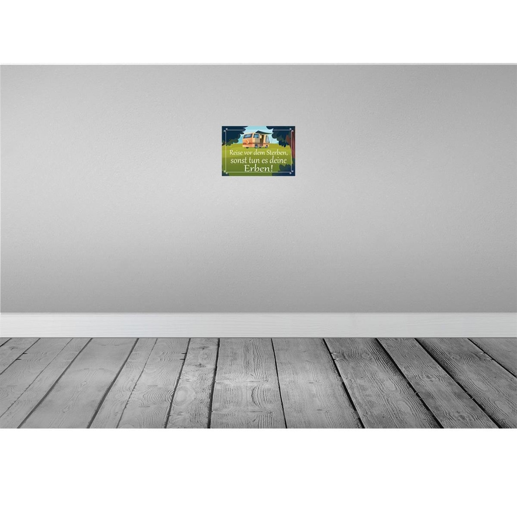 [LA-114898-H] Holzschild 20x30 cm Reise vor dem Sterben Erben Abenteuer Reisen Bild 2