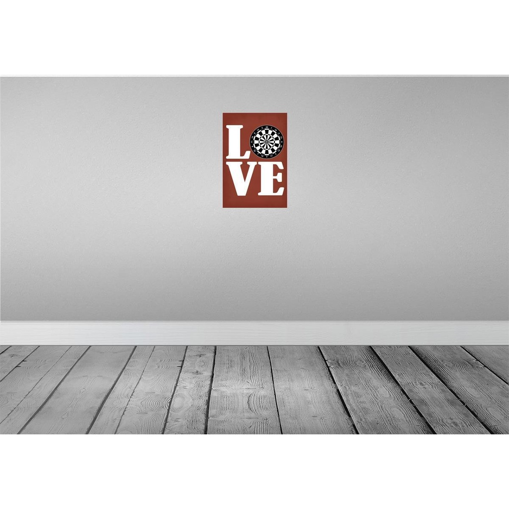 [LA-114915-2030] Blechschild 30x20 cm Love Dart Sport Hobby Bild 2