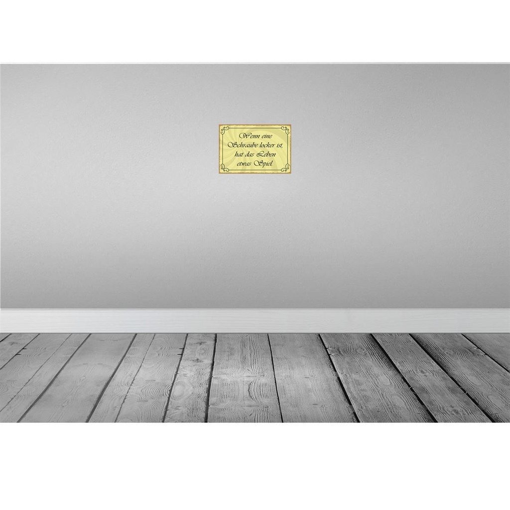 [LA-114922-2030] Blechschild 20x30 cm Schraube locker Leben Spiel Dekoration Spruch Zitat Bild 2