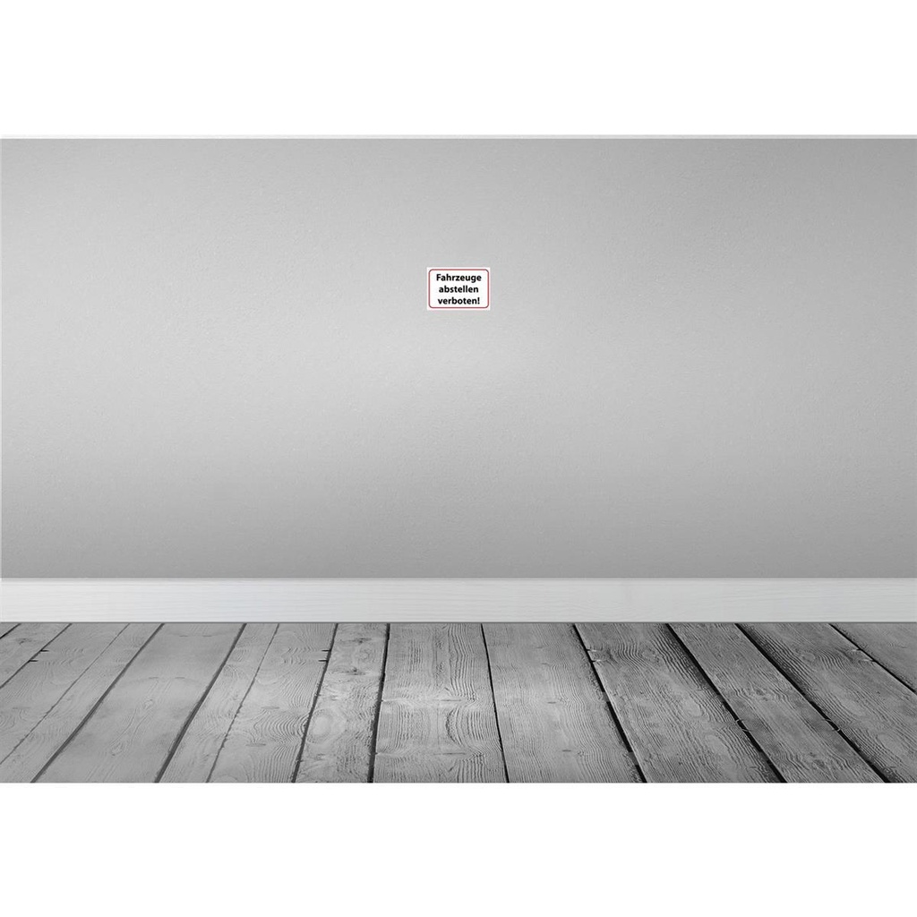 [LA-114938-1812-H] Holzschild 12x18 cm Fahrzeuge abstellen verboten Warnschild Hinweisschild Bild 2