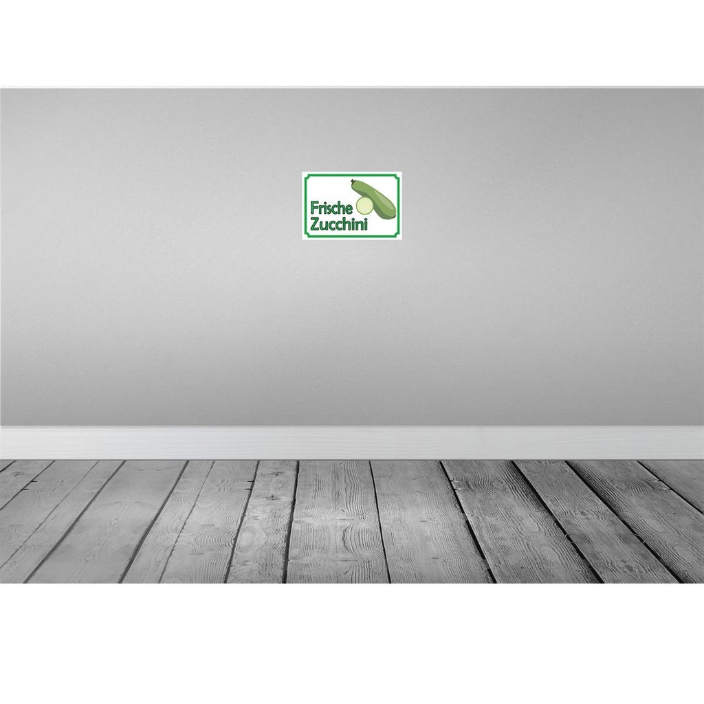 [LA-114940-H] Holzschild 20x30 cm frische Zucchini Hofladen Marktstand Laden Bild 2