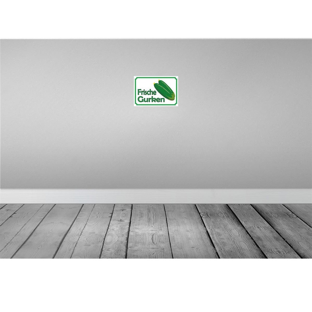 [LA-114946-2030] Blechschild 20x30 cm frische Gurken Verkauf Hofladen Marktstand Laden Obst Gemüse Bild 2