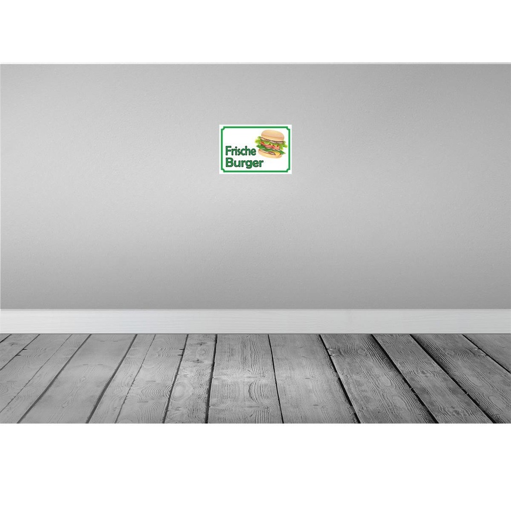 [LA-114950-2030] Blechschild 20x30 cm frische Burger Restaurant Essen Trinken Bild 2